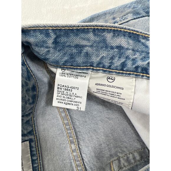 New AG Adriano Goldschmied Ex-Boyfriend Slouchy Slim Fit Light Wash Distressed - Picture 6 of 8